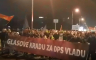 Protest u Podgorici zbog najavljenog izglasavanja nepovjerenja Vladi