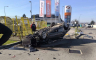Udes na brzoj cesti kod Laktaša: Auto završio na krovu